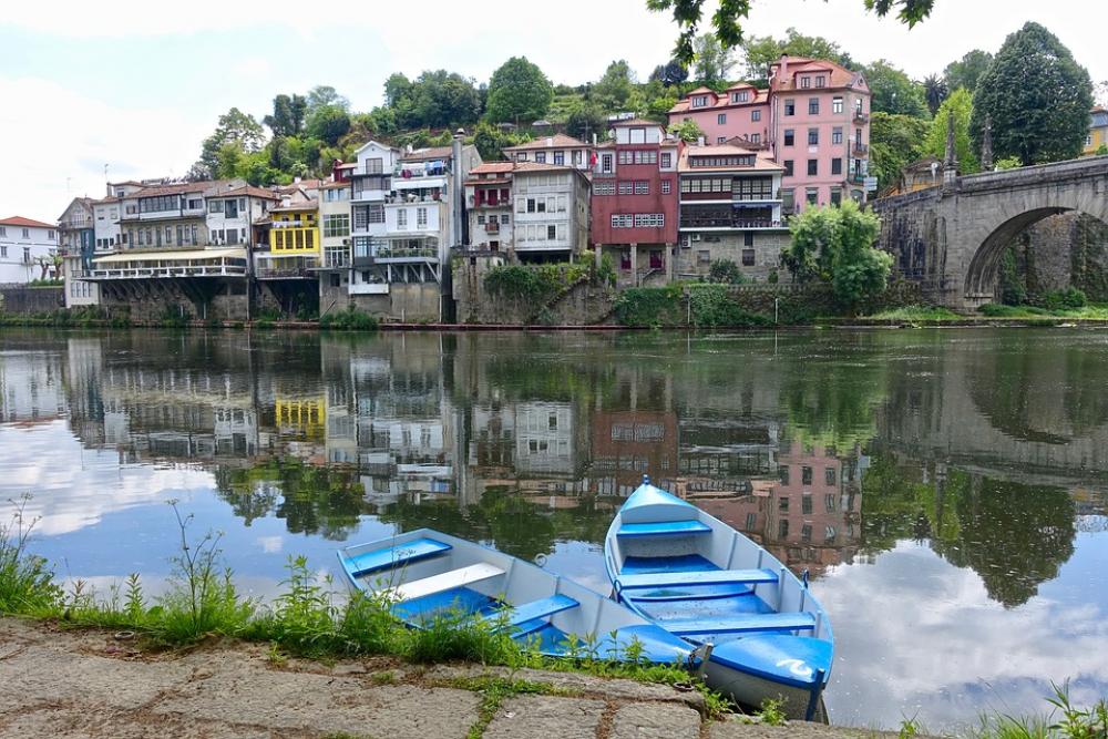 Boats River Tranquil Town Village Reflection Boats River Tranquil Town Village Reflection