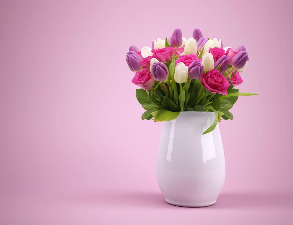 Bouquet Vase Flowers Flowerpot Tulips Colorful Bouquet Vase Flowers Flowerpot Tulips Colorful