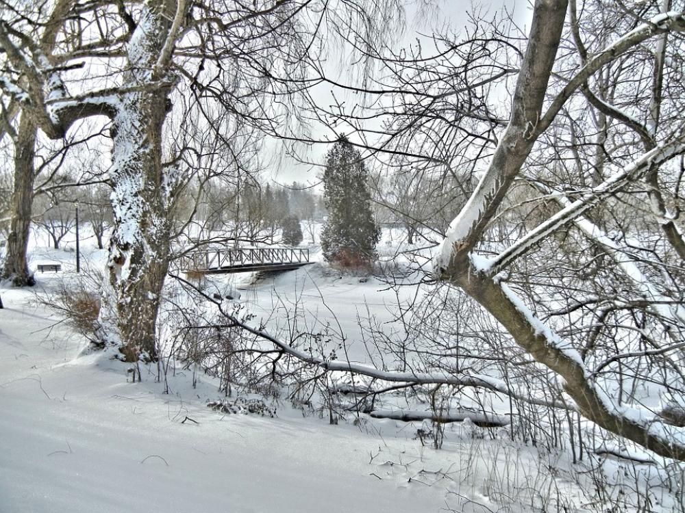 Bridge Winter Scenery Canada Bridge Winter Scenery Canada