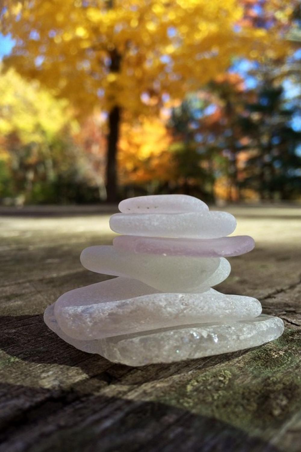 Cairn Glass Beach Stacked Relax Zen Cairn Glass Beach Stacked Relax Zen