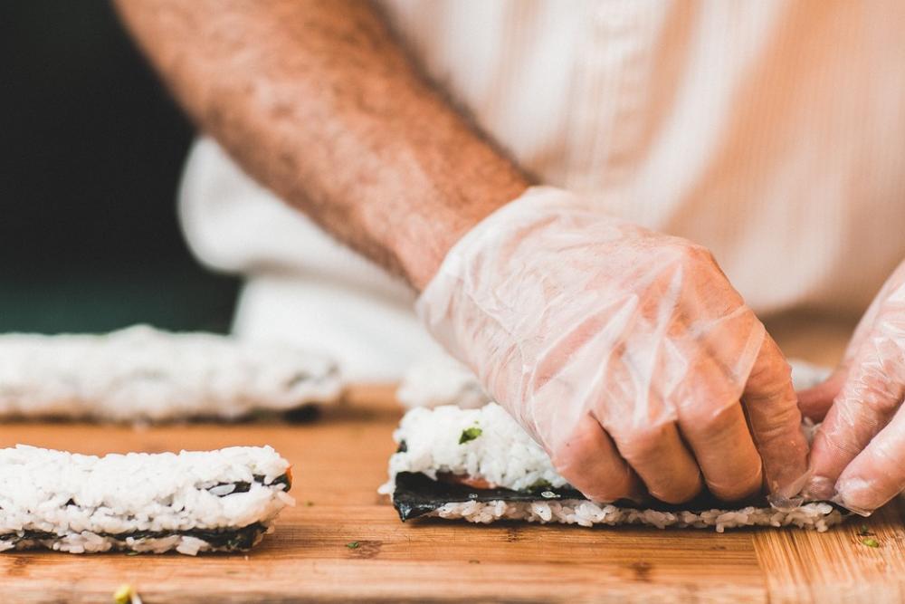 Chef Food Sushi California Rolls Kitchen Cook Chef Food Sushi California Rolls Kitchen Cook