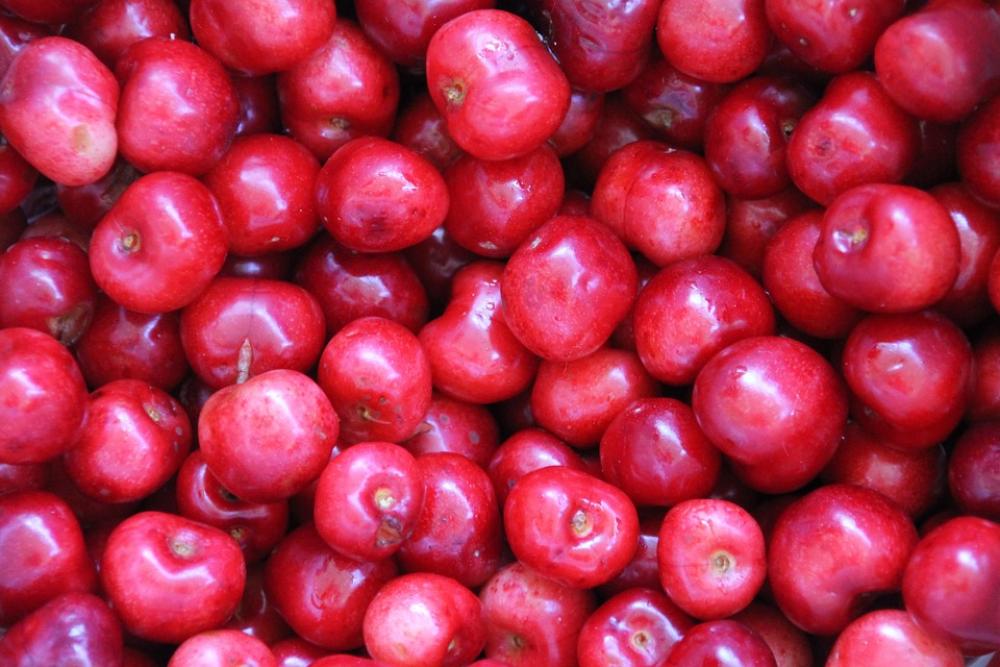 Cherries Fruit Red Spring Fruits Many Cherries Fruit Red Spring Fruits Many