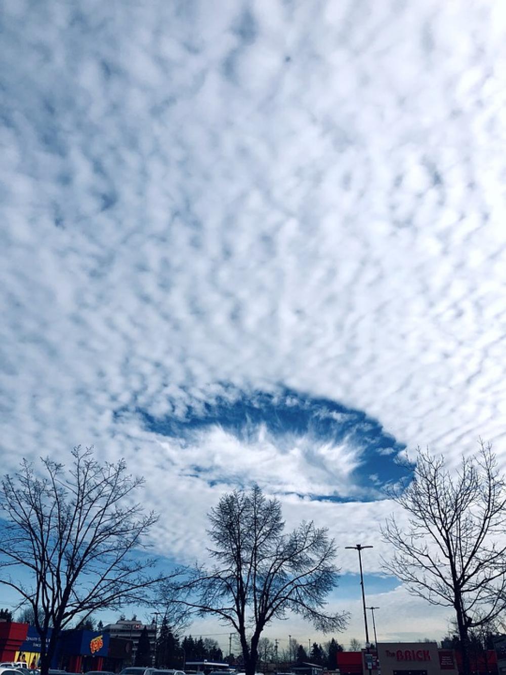 Cloudy Clouds Eye Shape Coquitlam British Columbia Cloudy Clouds Eye Shape Coquitlam British Columbia