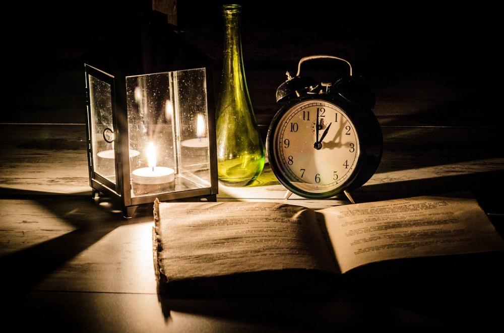 Desk Book Candle Clock Table Study Old Book Desk Book Candle Clock Table Study Old Book