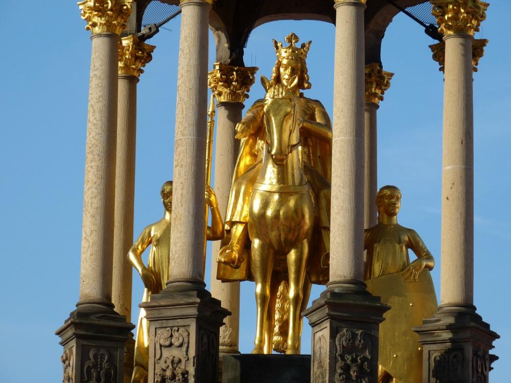Emperor Statue Gold Magdeburg Saxony-Anhalt Emperor Statue Gold Magdeburg Saxony-Anhalt