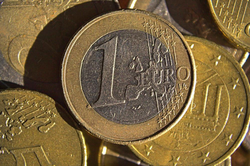 Euro Coin Closeup Currency Money Coins Texture Euro Coin Closeup Currency Money Coins Texture