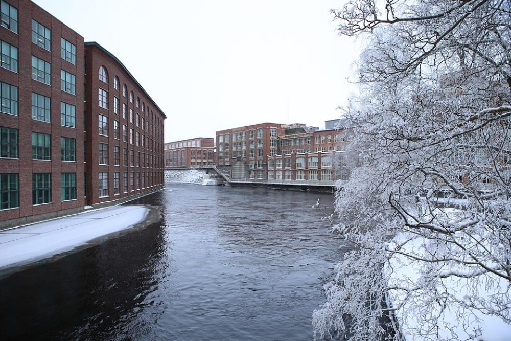Finnish Tampere Industry Winter Frost Snow Water Finnish Tampere Industry Winter Frost Snow Water