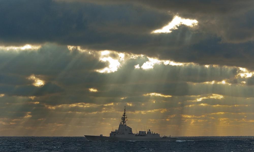 Frigate Navy Military Rays Cloud Sun Light Ship Frigate Navy Military Rays Cloud Sun Light Ship