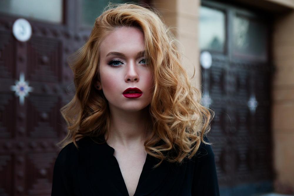 Girl Red Hair Makeup Caucasian Model Beauty Girl Red Hair Makeup Caucasian Model Beauty