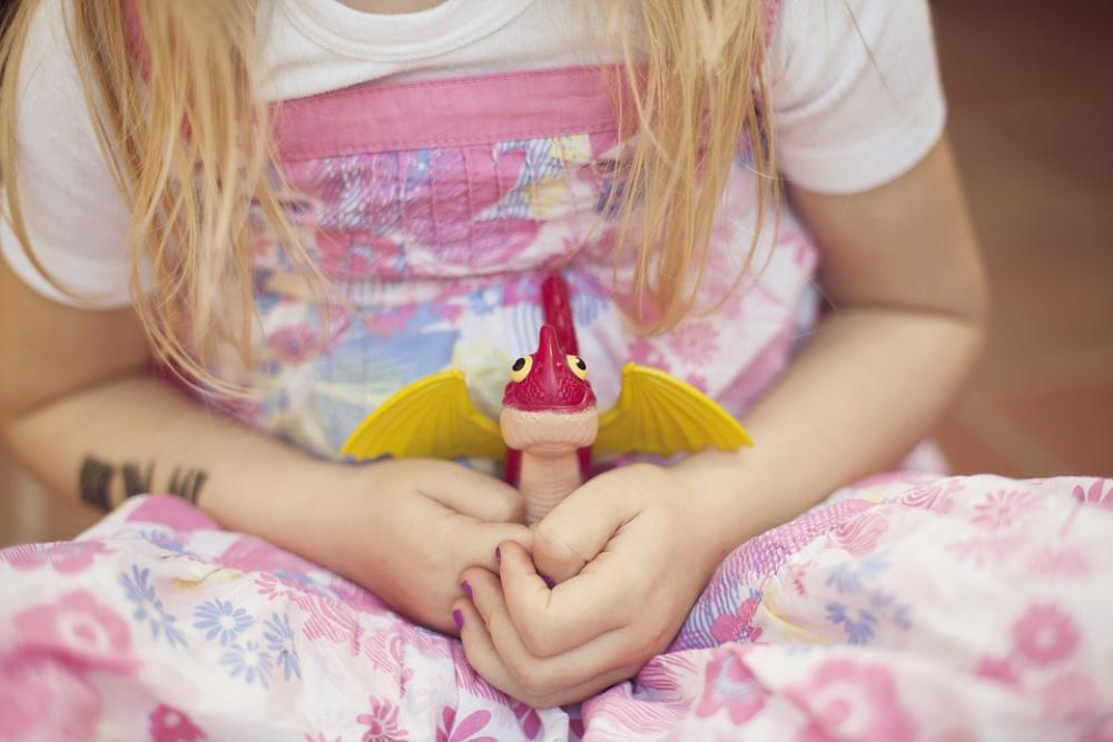 Girl Child Long Hair Toys Play Sit Dress Girl Child Long Hair Toys Play Sit Dress