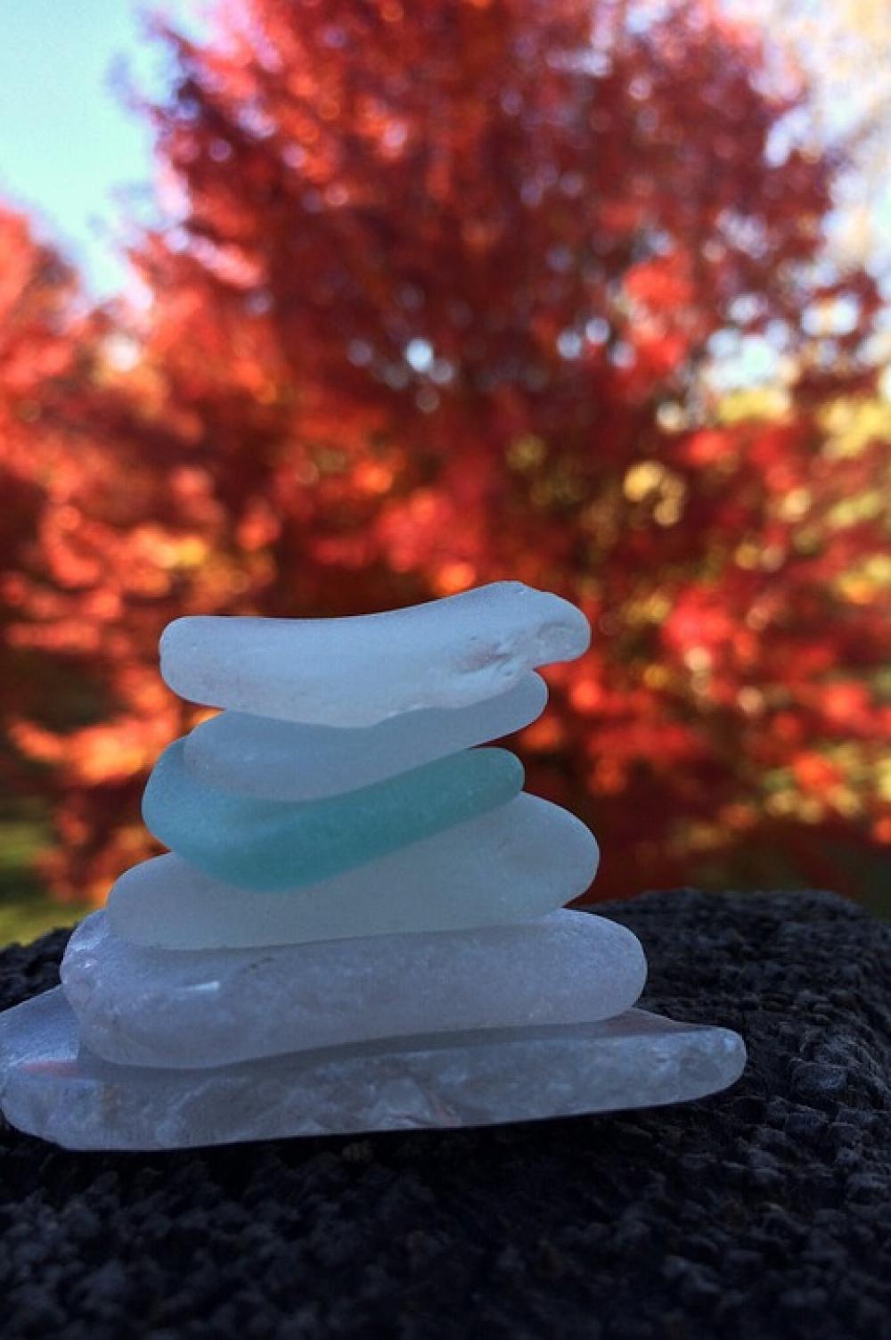 Glass Beach Stacked Relax Zen Cairn Fall Nature Glass Beach Stacked Relax Zen Cairn Fall Nature