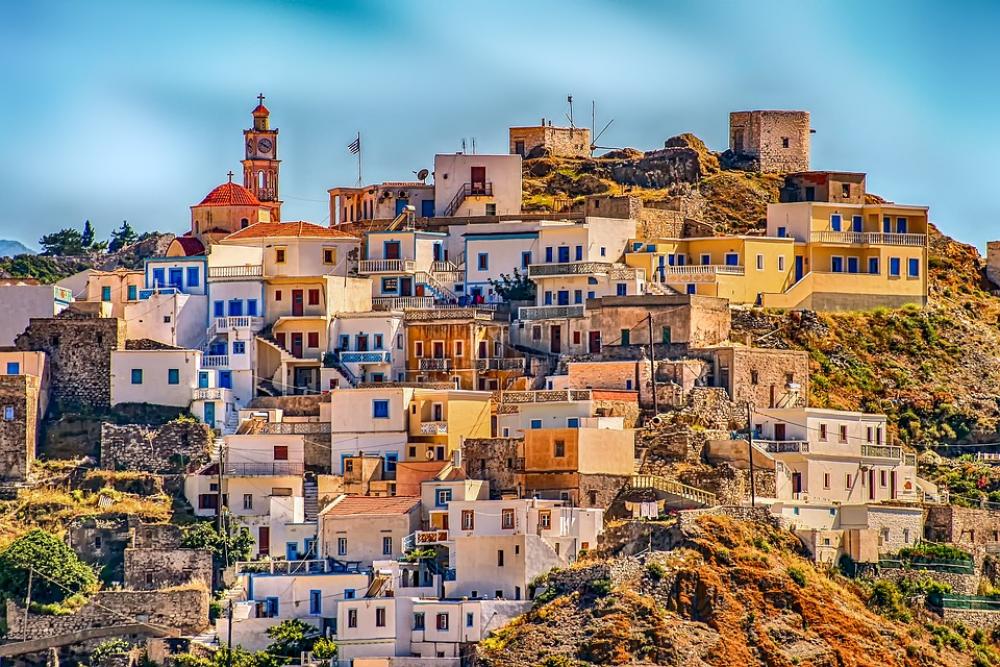 Greece Village Karpathos Hill Architecture City Greece Village Karpathos Hill Architecture City