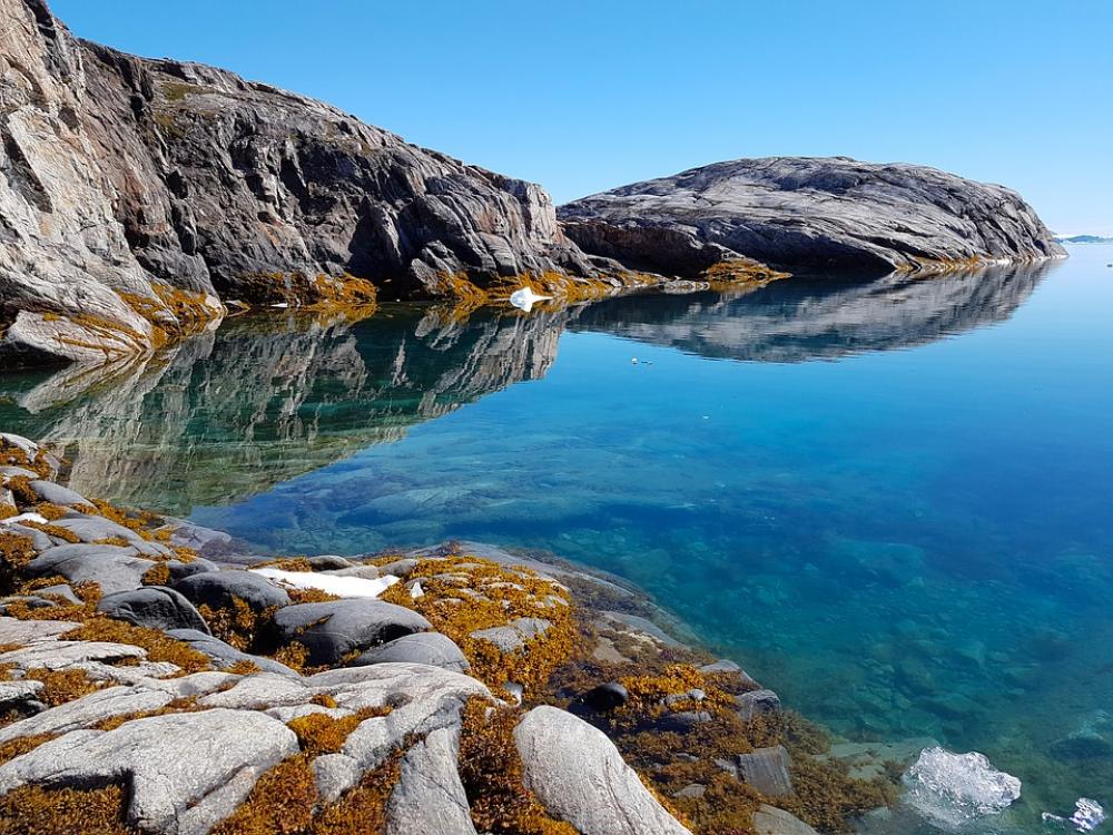 Greenland Creek Fjord Sermilik Ice Arctic Sea Greenland Creek Fjord Sermilik Ice Arctic Sea