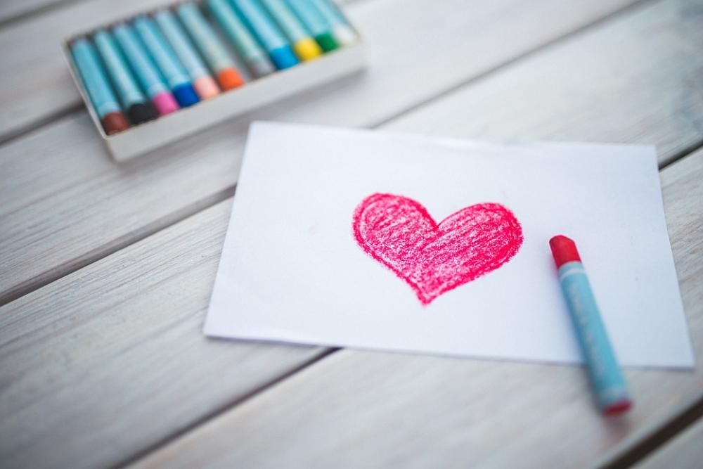 Heart Card Pastels Figure Valentine'S Day Love Heart Card Pastels Figure Valentine'S Day Love