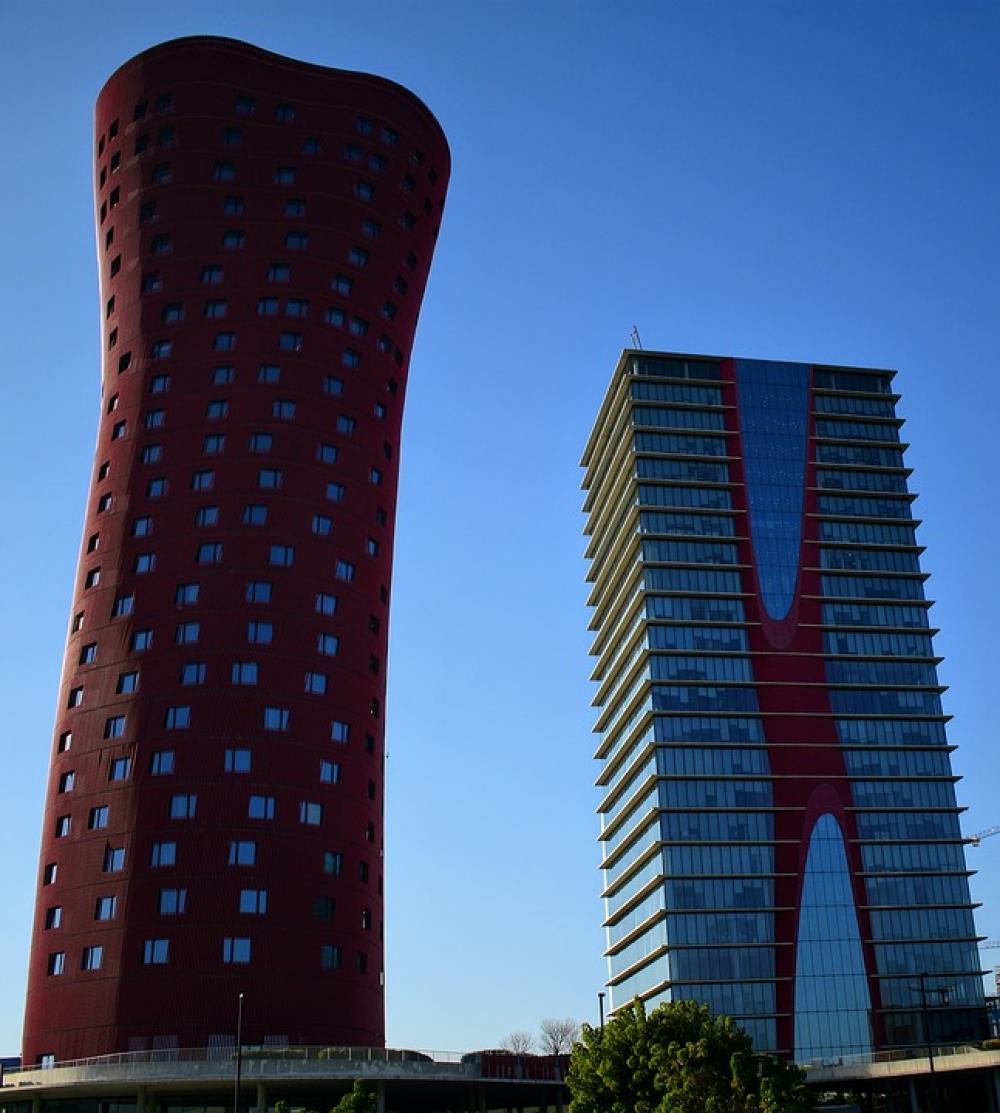 Hotel Barcelona Fairgrounds Architecture Colorful Hotel Barcelona Fairgrounds Architecture Colorful