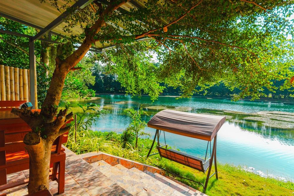 Kopi Rimbeung Restaurant Bench Swing River Water Kopi Rimbeung Restaurant Bench Swing River Water