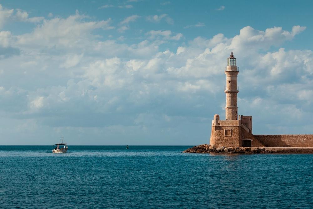 Lighthouse Sea Mood Clouds Fishing Boat Boat Lighthouse Sea Mood Clouds Fishing Boat Boat