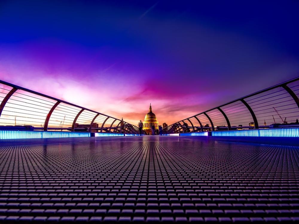 London England Great Britain Sunset Bridge London England Great Britain Sunset Bridge