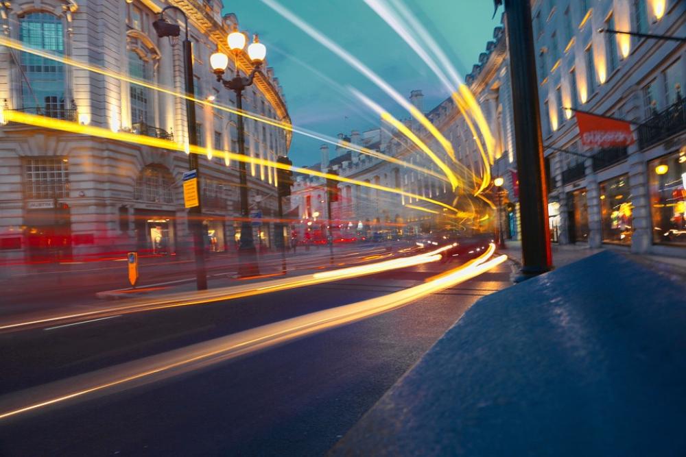 London Street Traffic Night Regent Street Bus London Street Traffic Night Regent Street Bus