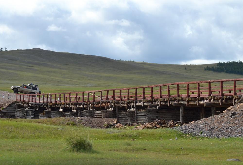 Mongolia Bridge Steppe Mongolia Bridge Steppe