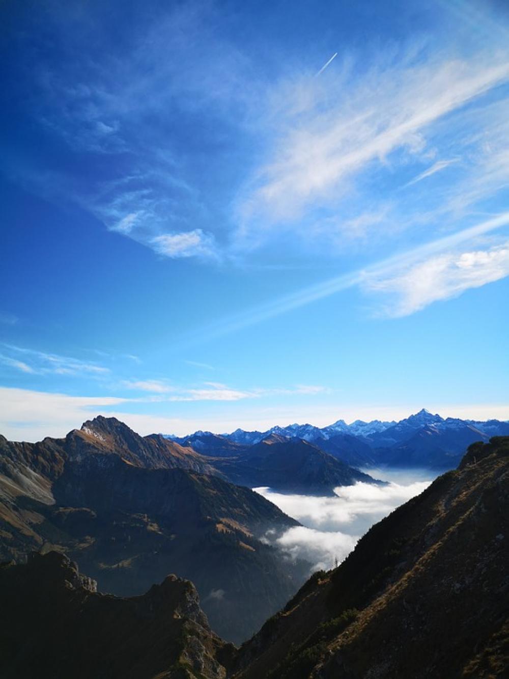 Mountains Alpine Hiking Sky Climb High Trail Mountains Alpine Hiking Sky Climb High Trail