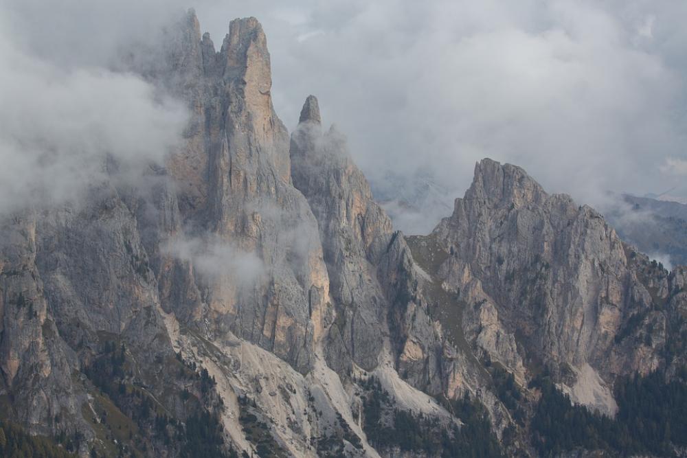 Mountains Clouds Hiking Dolomites Excursion Mountains Clouds Hiking Dolomites Excursion