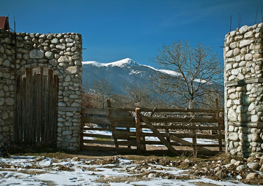 Mountains Winter Snow Landscape Nature Cold Fence Mountains Winter Snow Landscape Nature Cold Fence