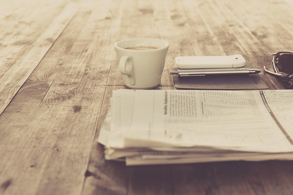 Newspaper Coffee Vintage Retro Table Newspaper Coffee Vintage Retro Table