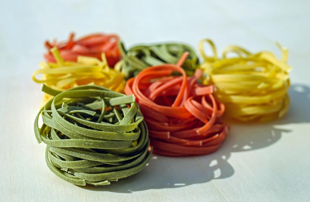 Noodles Tagliatelle Raw Colorful Food Noodles Tagliatelle Raw Colorful Food