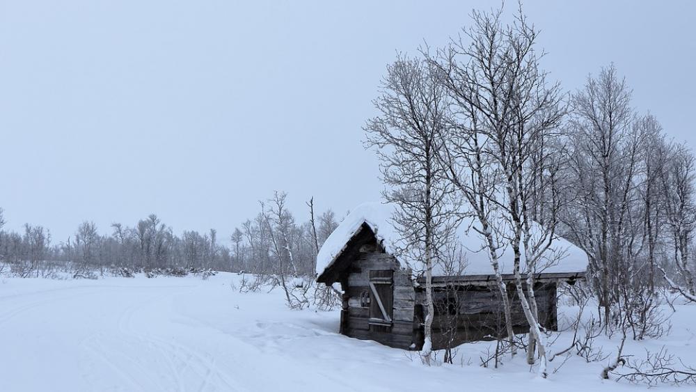 Norway Winter Snow Landscape Log Cabin Wilderness Norway Winter Snow Landscape Log Cabin Wilderness