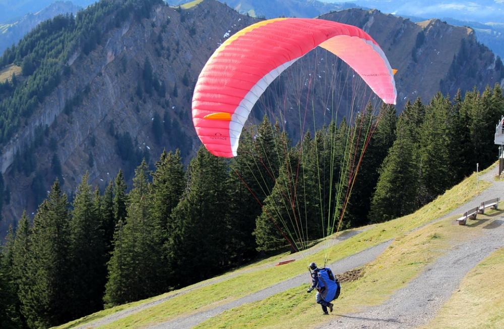 Paragliding Start Mountain World Forest Mountains Paragliding Start Mountain World Forest Mountains