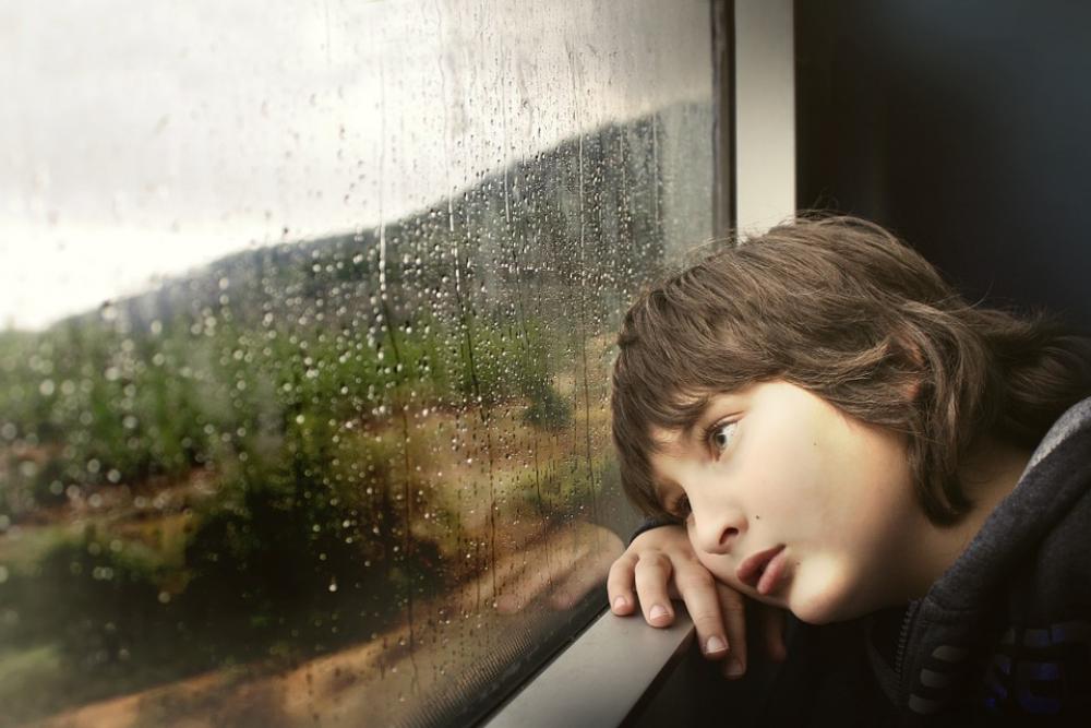 Person Little Boy Kid Child Inside Train Rail Person Little Boy Kid Child Inside Train Rail