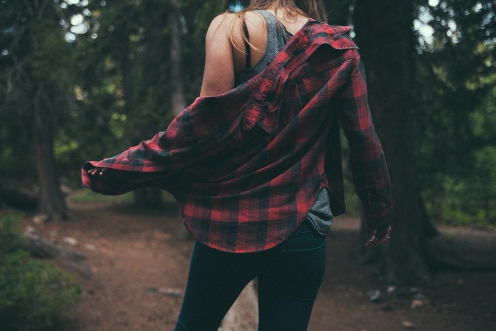 Person Female Back Outdoor Forest Fashion Wear Person Female Back Outdoor Forest Fashion Wear