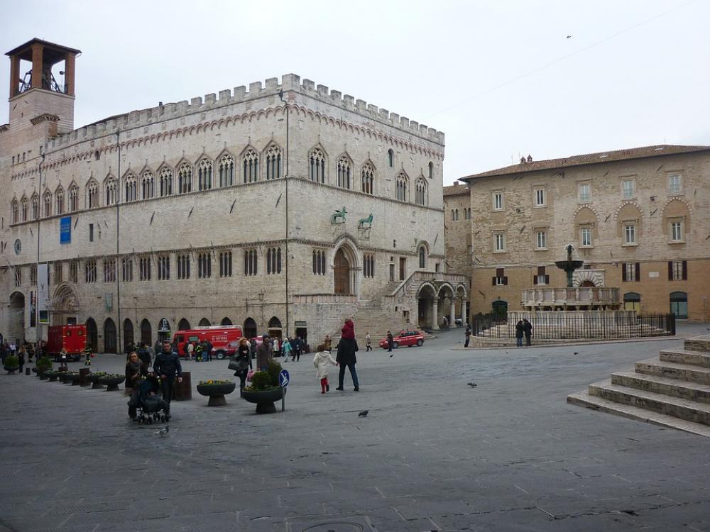 Perugia Umbria Square Partisans Fountain More Perugia Umbria Square Partisans Fountain More