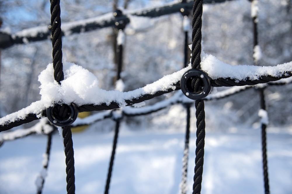 Playground Klätternät Snow Winter Cold Nature Playground Klätternät Snow Winter Cold Nature