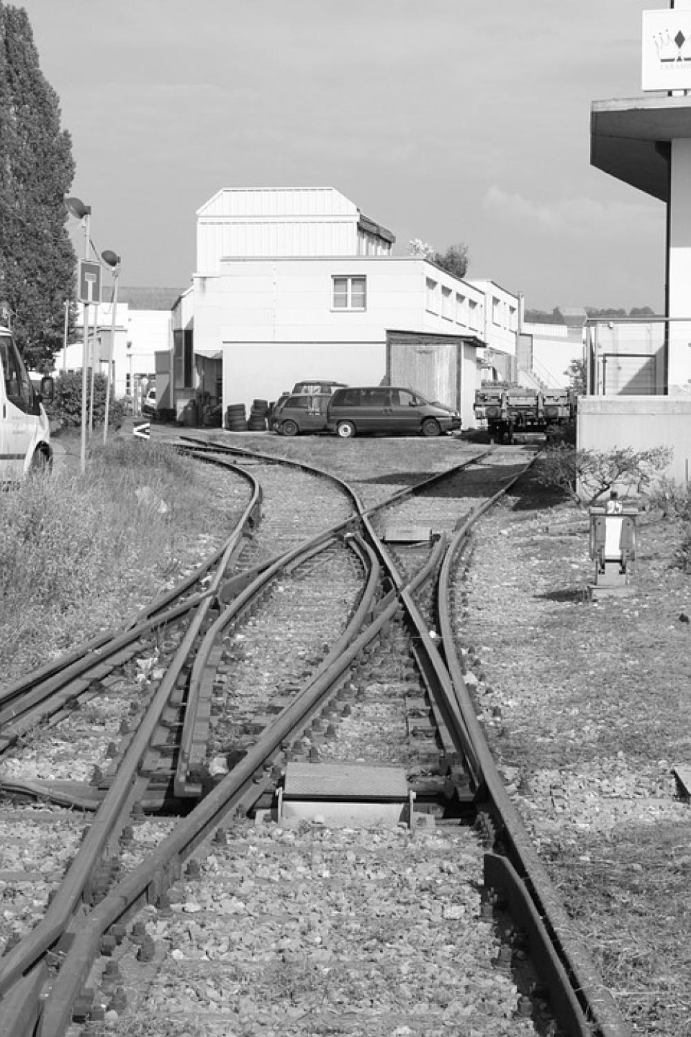 Rails Track Locomotive Industrial Area Train Rails Track Locomotive Industrial Area Train
