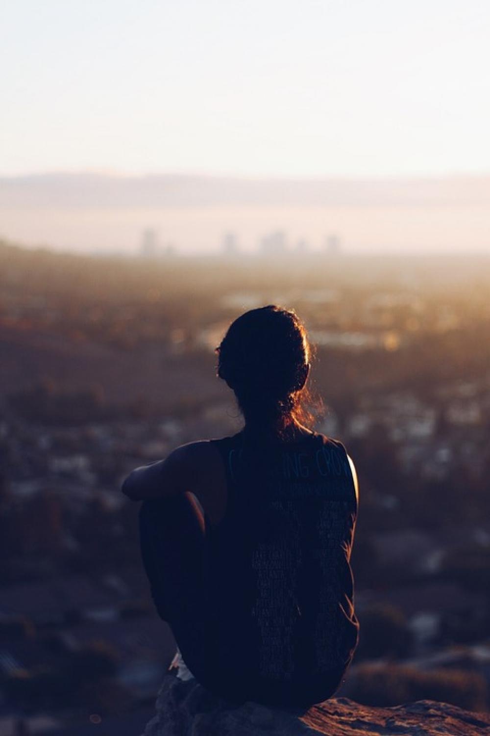 Relax Alone Meditate Person Young One Woman Relax Alone Meditate Person Young One Woman