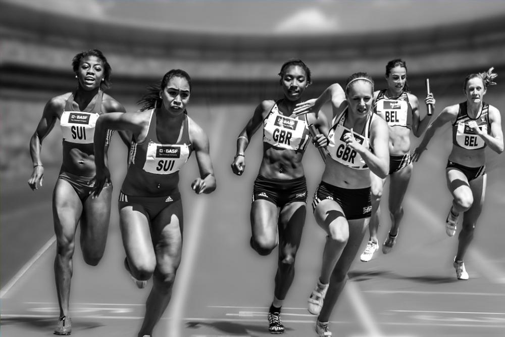 Relay Race Competition Stadium Sport Run Athletics Relay Race Competition Stadium Sport Run Athletics