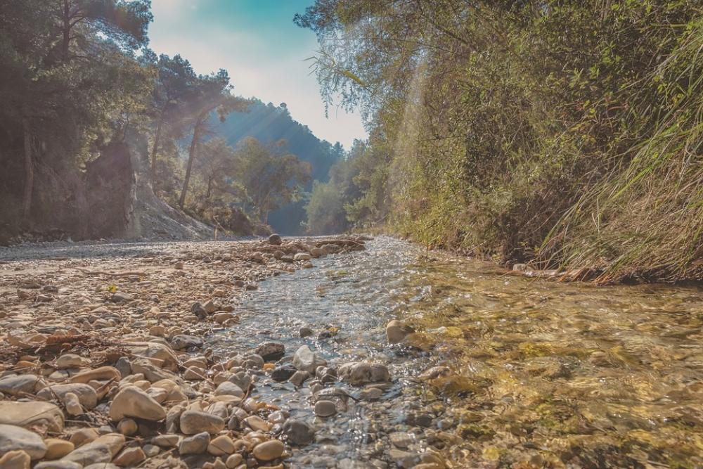 River Bed Sun Rays Water Rays Sun Horizon River Bed Sun Rays Water Rays Sun Horizon