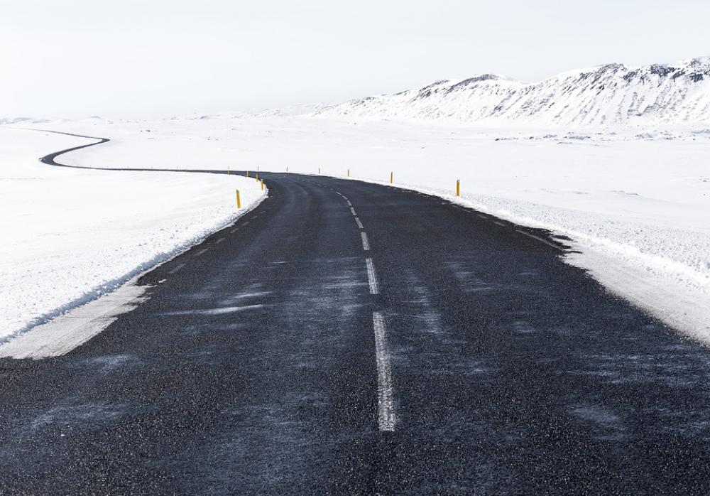 Roadway Snow Road Winter Cold White Landscape Roadway Snow Road Winter Cold White Landscape