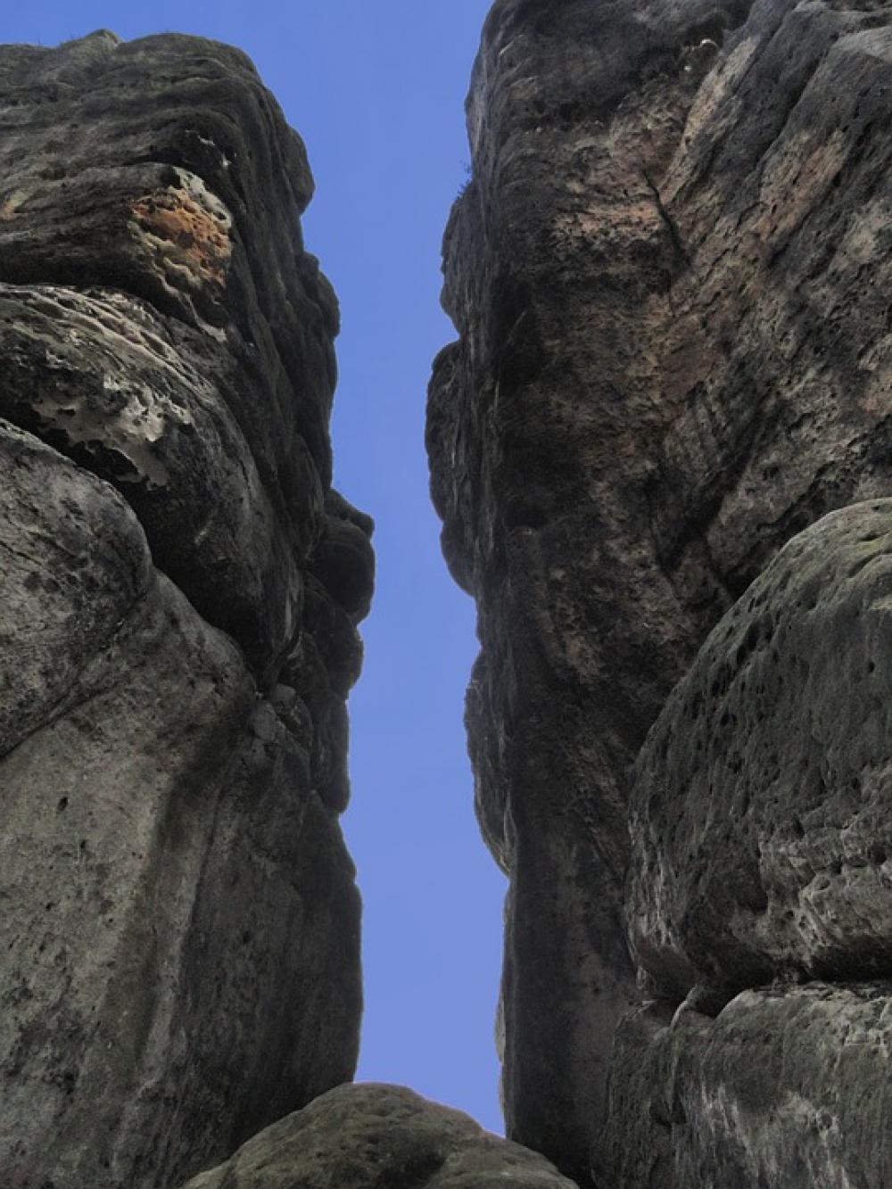 Rock Elbe Sandstone Mountains Saxon Switzerland Sky Rock Elbe Sandstone Mountains Saxon Switzerland Sky