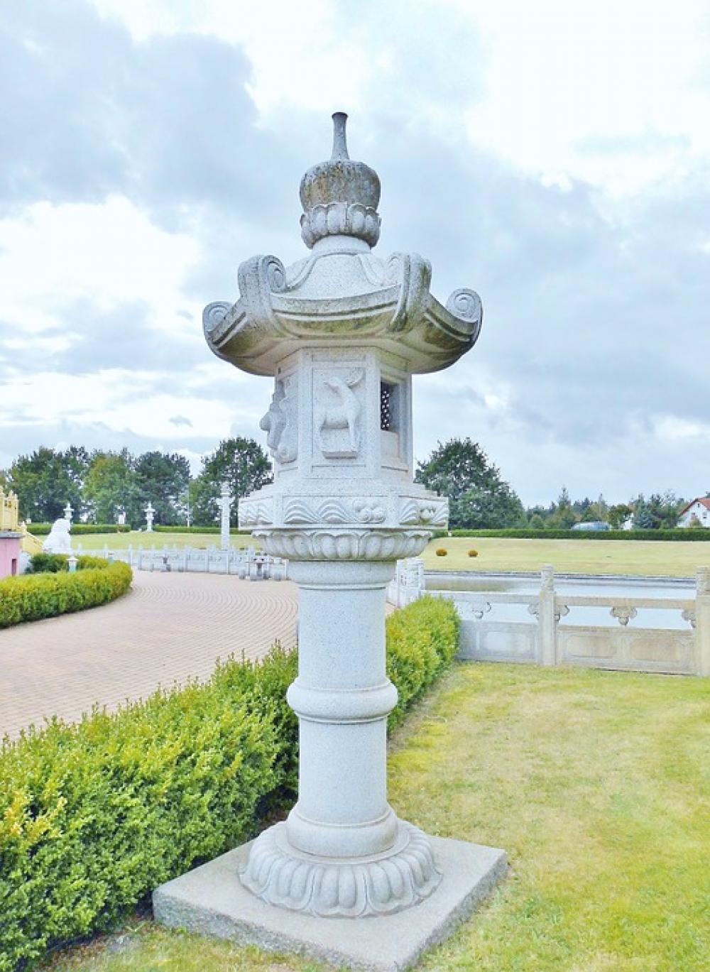 Sculpture Pillar Stone China Art Lamp Holder Park Sculpture Pillar Stone China Art Lamp Holder Park