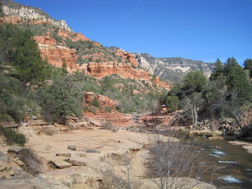 Sedona Arizona Slide Rock River Water Creek Sedona Arizona Slide Rock River Water Creek
