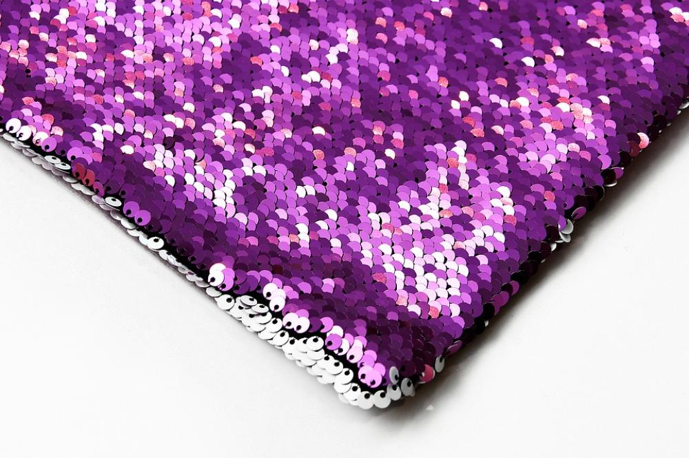 Sequins Pillowcase White Purple Platelets Sequins Pillowcase White Purple Platelets
