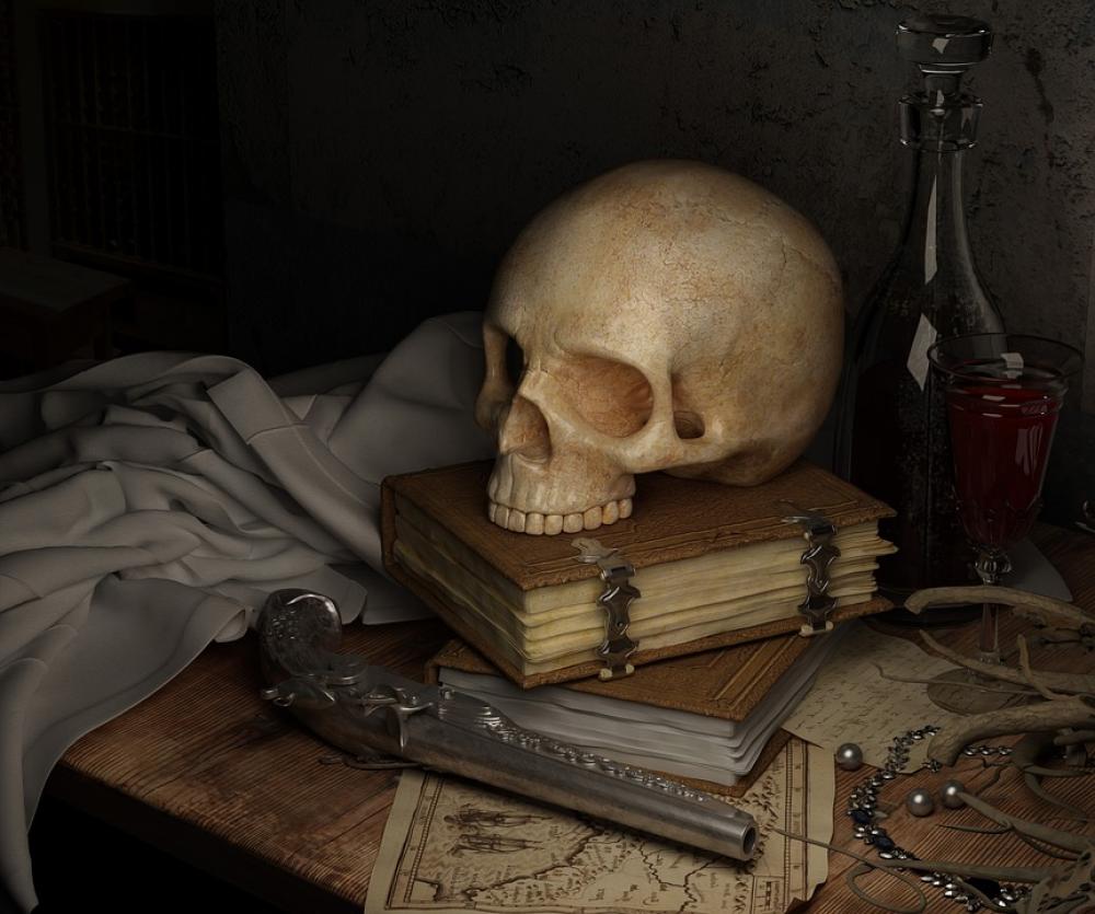 Skull Dark Pirate Book Gun Death Dead Historic Skull Dark Pirate Book Gun Death Dead Historic