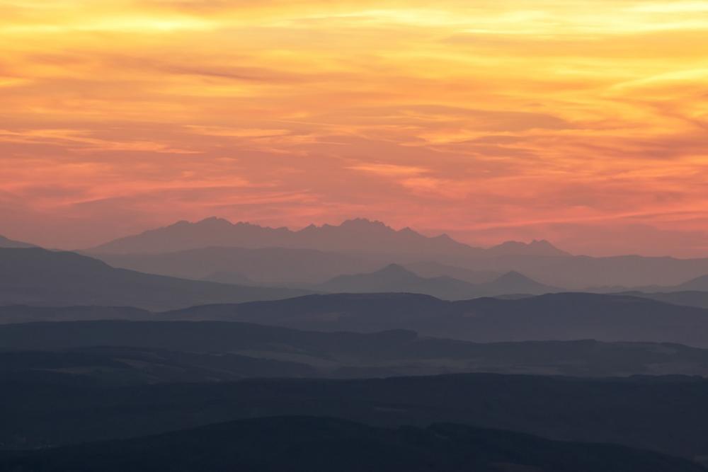 Slovakia Sunset Sun Mountains Clouds The Sky Slovakia Sunset Sun Mountains Clouds The Sky