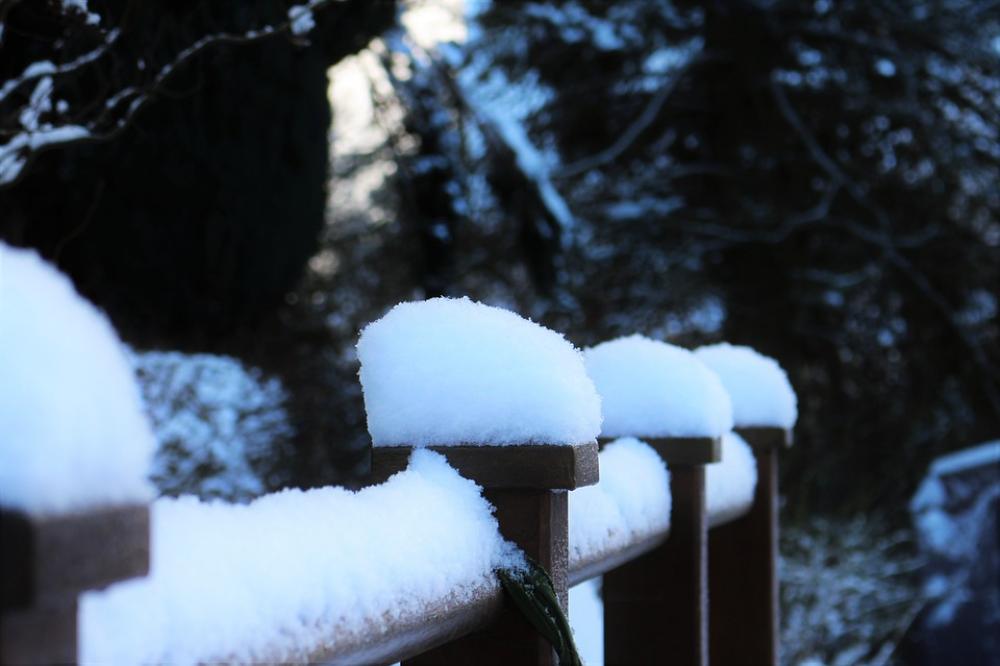 Snow Snow Cover Snow On Railing Winter Snow Snow Cover Snow On Railing Winter