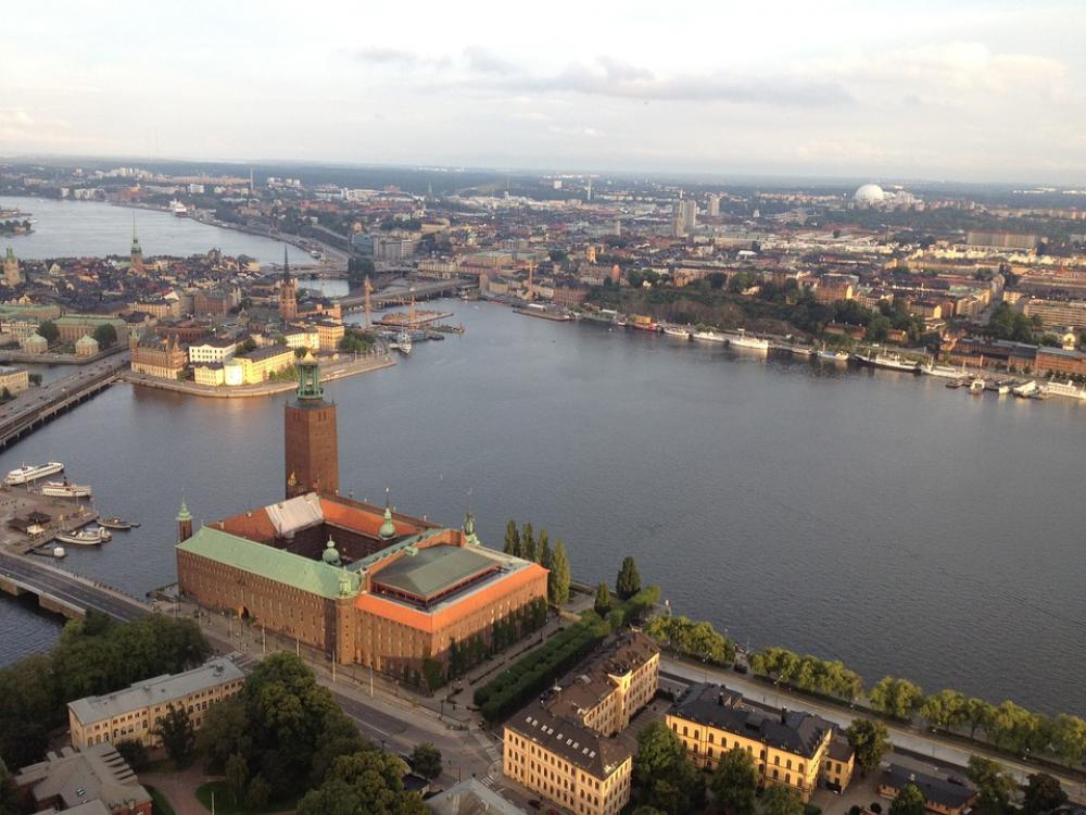 Stockholm Sweden Above Skyline Sky View Stockholm Sweden Above Skyline Sky View
