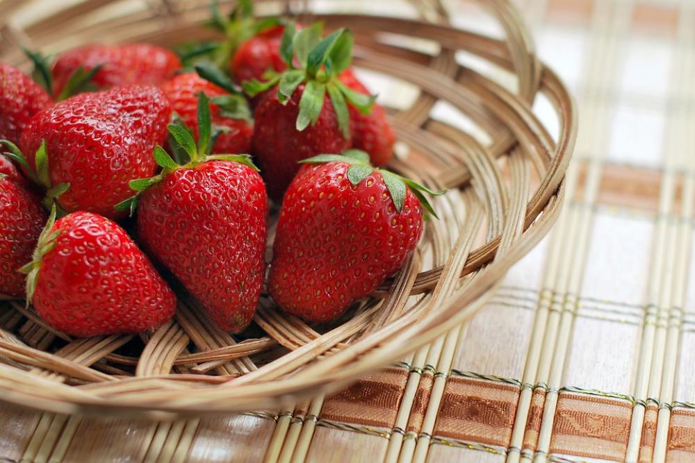 Strawberry Berry Red Basket Fresh Natural Juicy Strawberry Berry Red Basket Fresh Natural Juicy