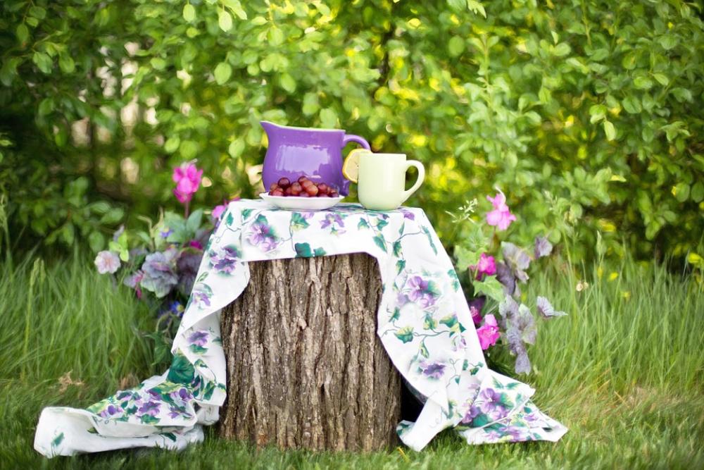 Summer Still-Life Garden Outdoors Tea Party Summer Still-Life Garden Outdoors Tea Party